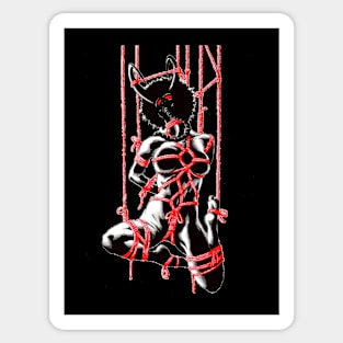 Bound in ecstacy shibari suspension kinbaku rope bondage Sticker